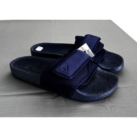NEW sz 10 Adidas Pharrell Williams Navy Blue Chancletas HU Slides Mens FY6142 main image 4